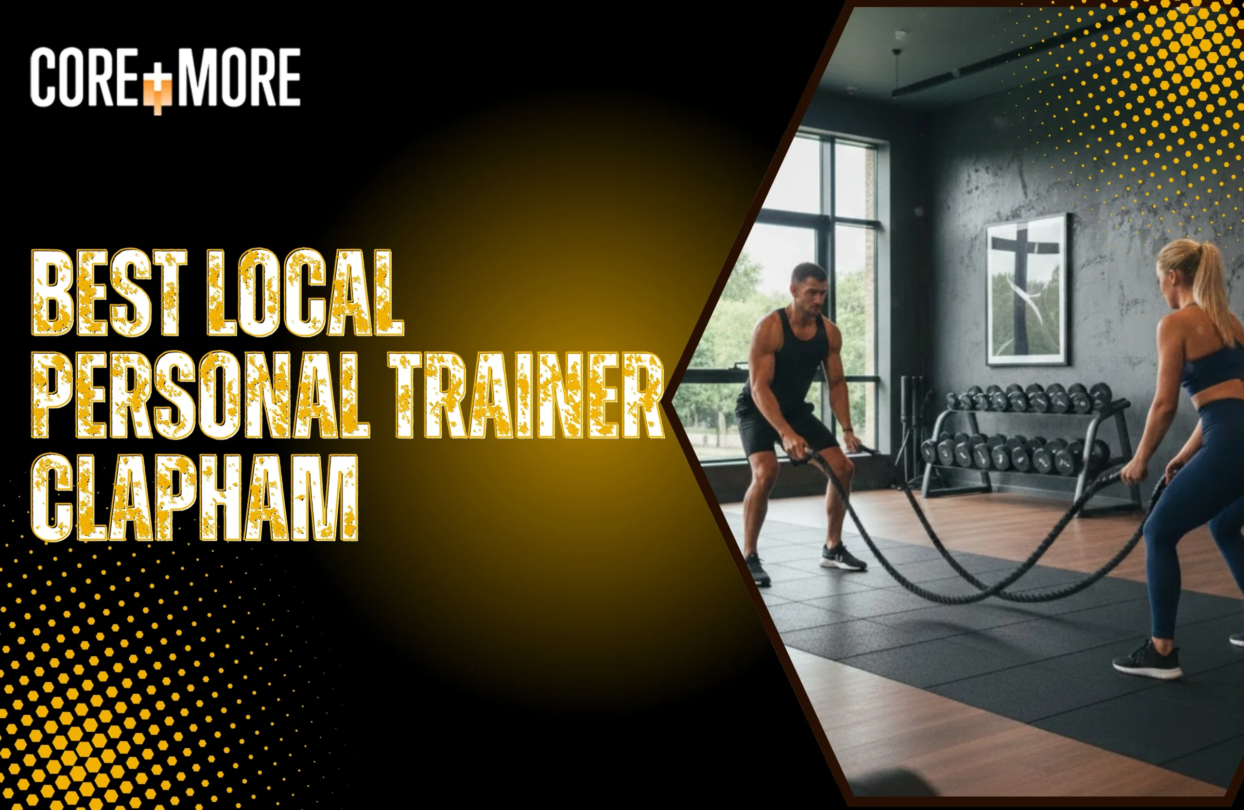 Local Personal Trainer Clapham coaching a client during strength training session at Core and More Fitness studio