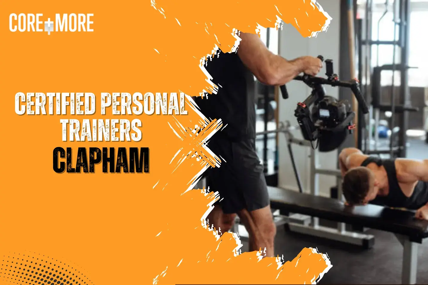 Certified Personal Trainers Clapham helping a client perform a safe strength workout in a personal training studio