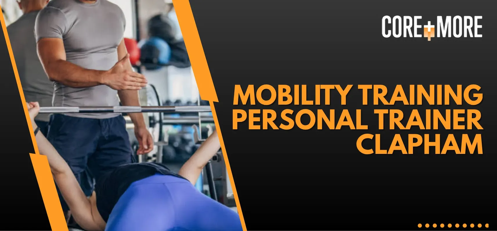 Mobility Training Personal Trainers Clapham guiding a client through stretching and mobility exercises in a fitness studio