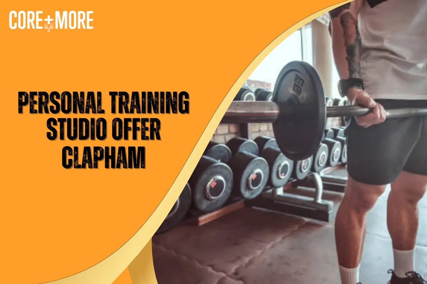 Personal Training Studio Offer Clapham showing a client working with a personal trainer during a strength training session in a modern gym studio