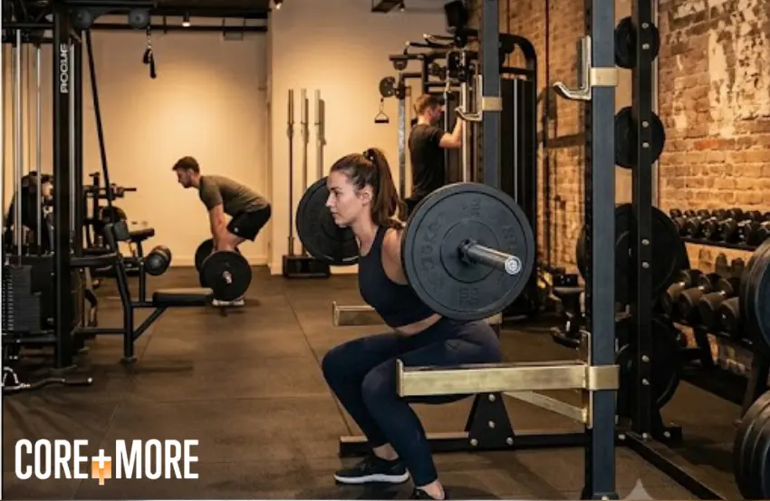 Professional personal training session at a Boutique Gym Clapham with strength and functional fitness equipment.
