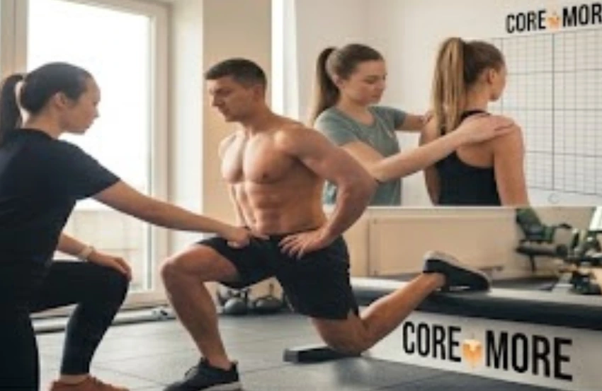 Personal trainer leading a High-Intensity Personal Training Clapham workout session in a modern fitness studio.