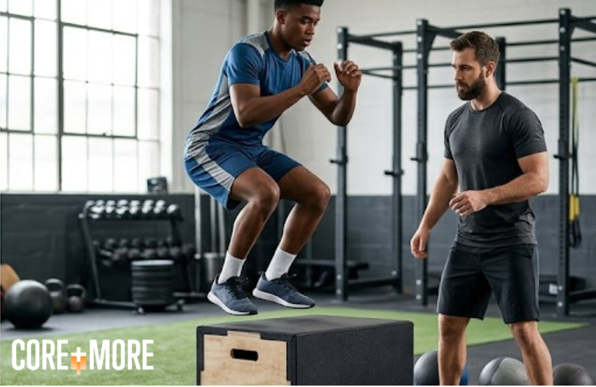 Strength and Conditioning Training Clapham session with a personal trainer helping a client improve strength and fitness.