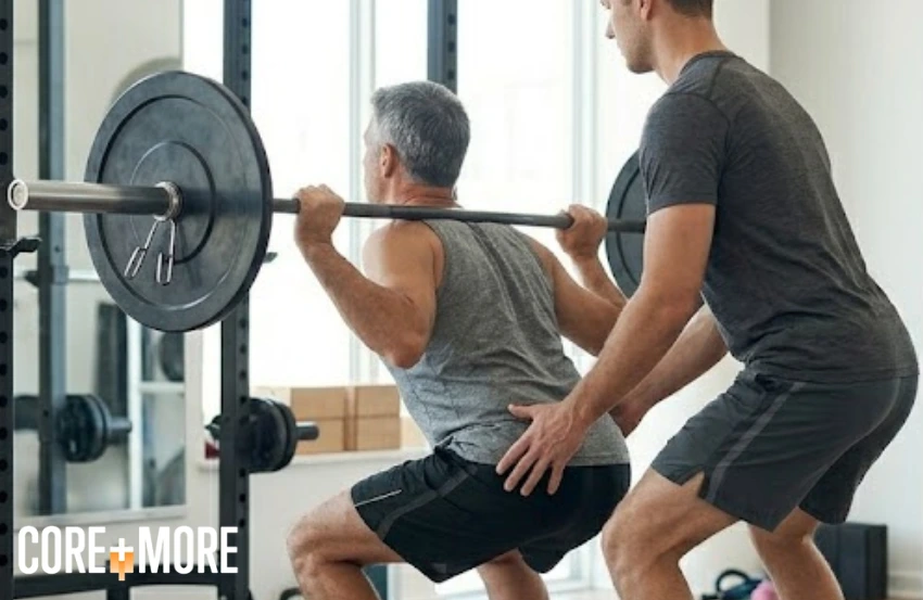 Strength and Conditioning Training Clapham session with a personal trainer helping a client improve strength and fitness.