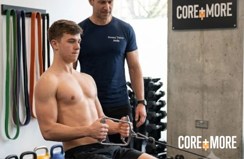 Person following an 8 Week Body Transformation Clapham fitness programme with expert personal training and strength exercises.