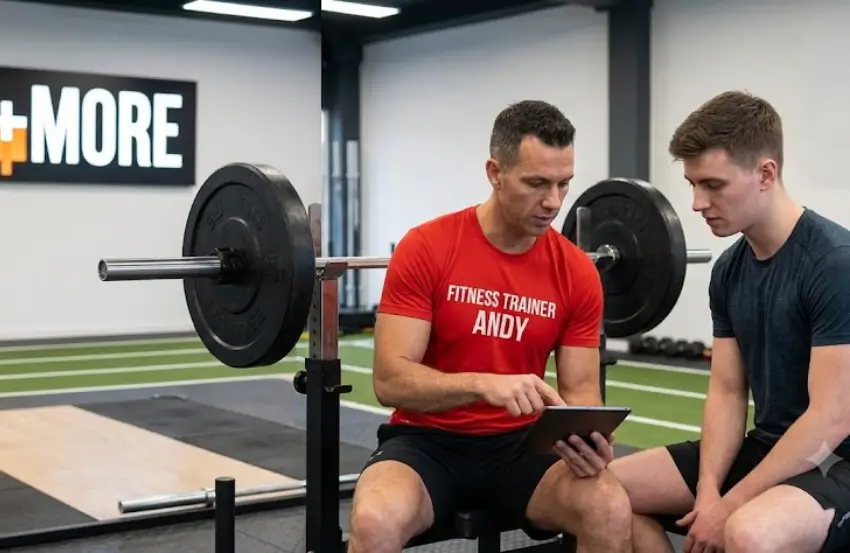 Personal Trainer Brixton creating a personalised fitness coaching plan for a client.
