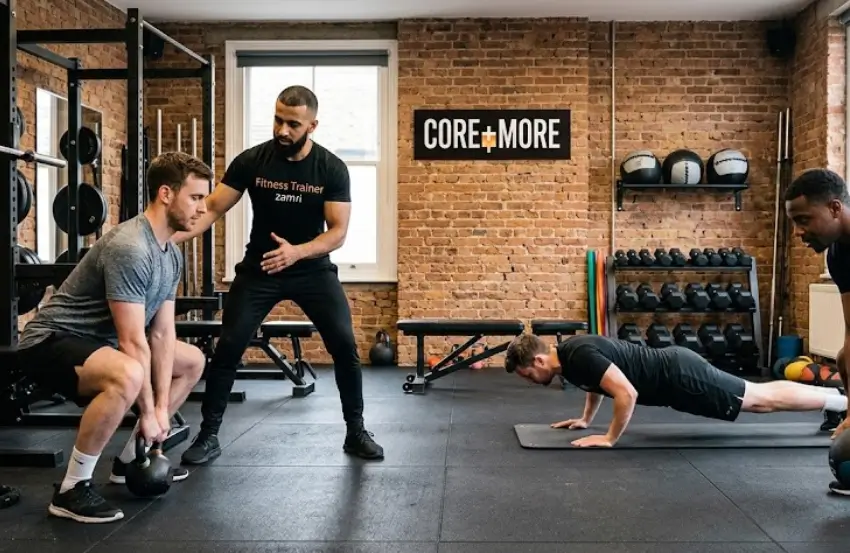 Small Group Personal Training Brixton fitness session with clients training together
