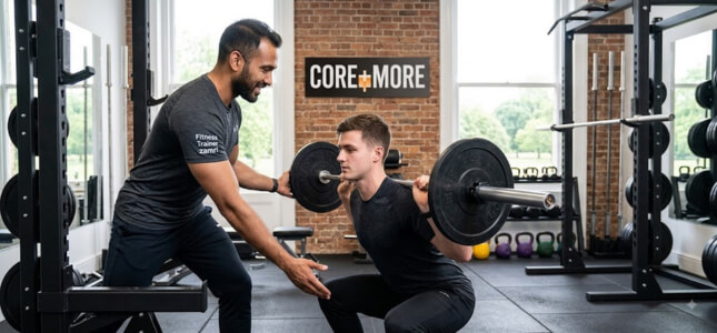Strength Personal Trainer Clapham Common helping a client build real strength