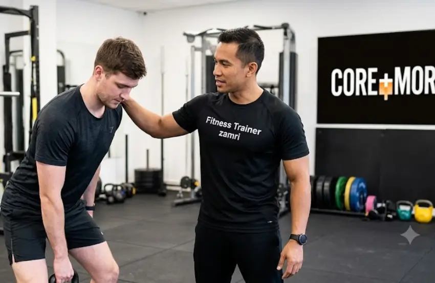Weight Loss Personal Training Balham client working with a personal trainer during a fat loss workout session.